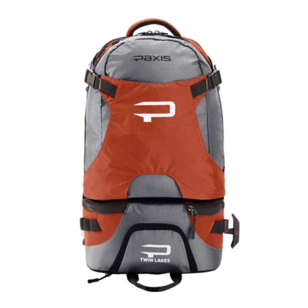 Paxis Twin Lakes Swing Arm Hiking Photography Grey Orange Backpack 30 Liter NEW